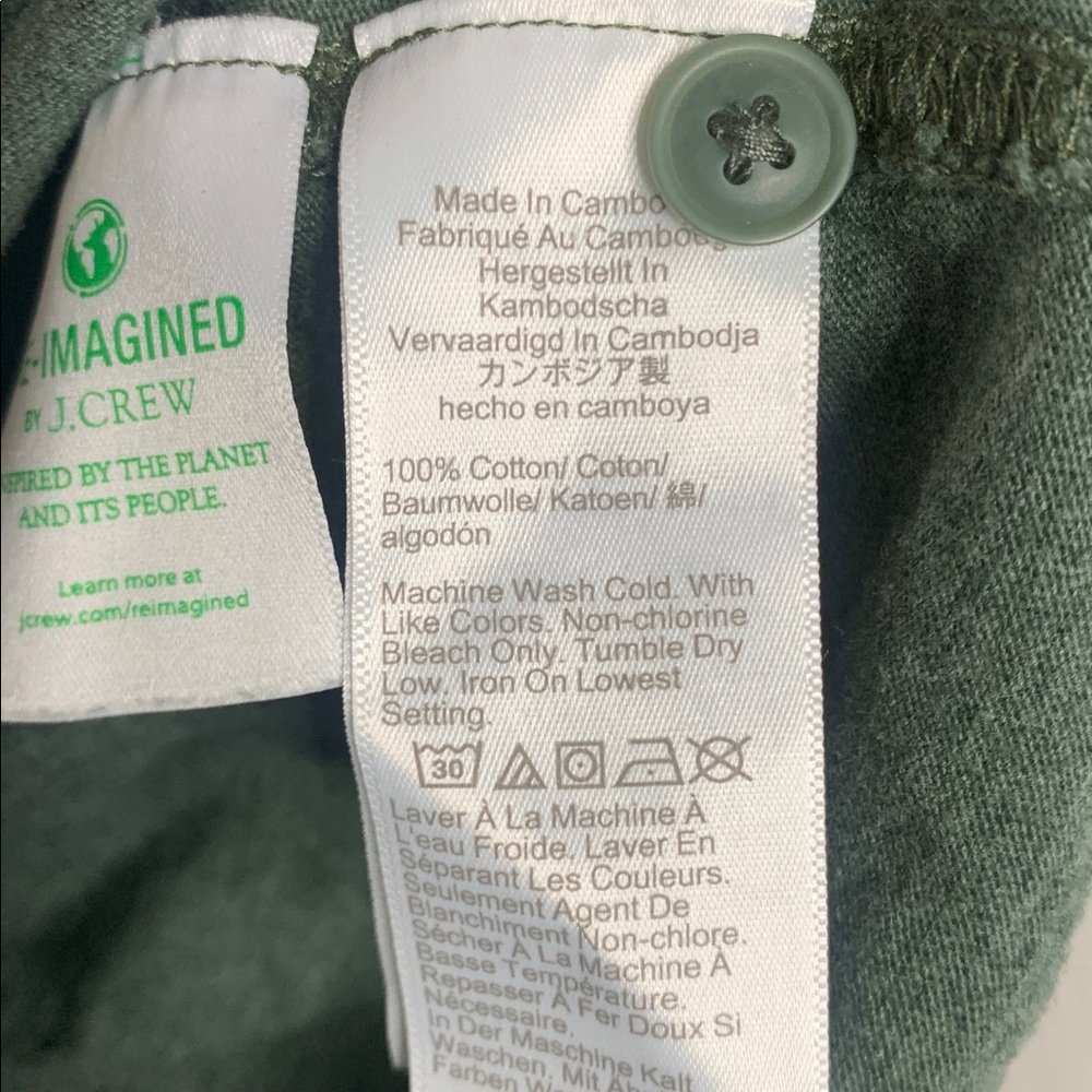 J Crew slub jersey cotton yarns Casual Button Down long sleeve slim untucked m - Picture 4 of 6